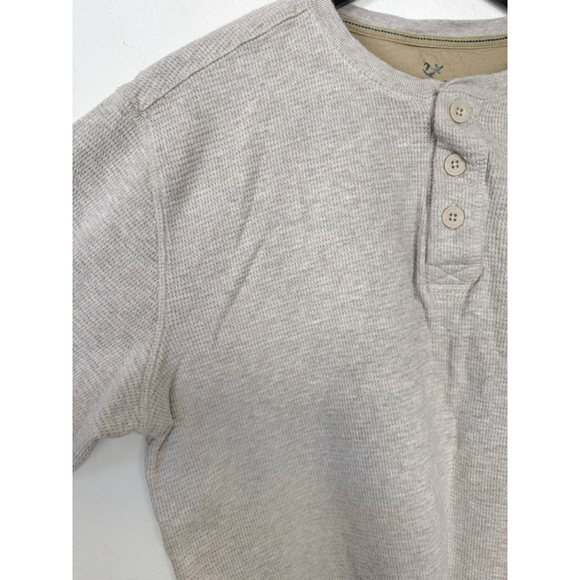 Outdoor Life Men’s Henley Shirt Medium Tan Long Sleeve Casual Pullover Cotton Wo - Picture 2 of 8